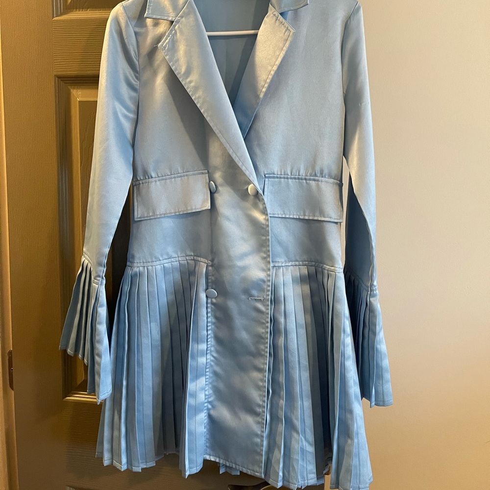 PLT blazer pleated dress